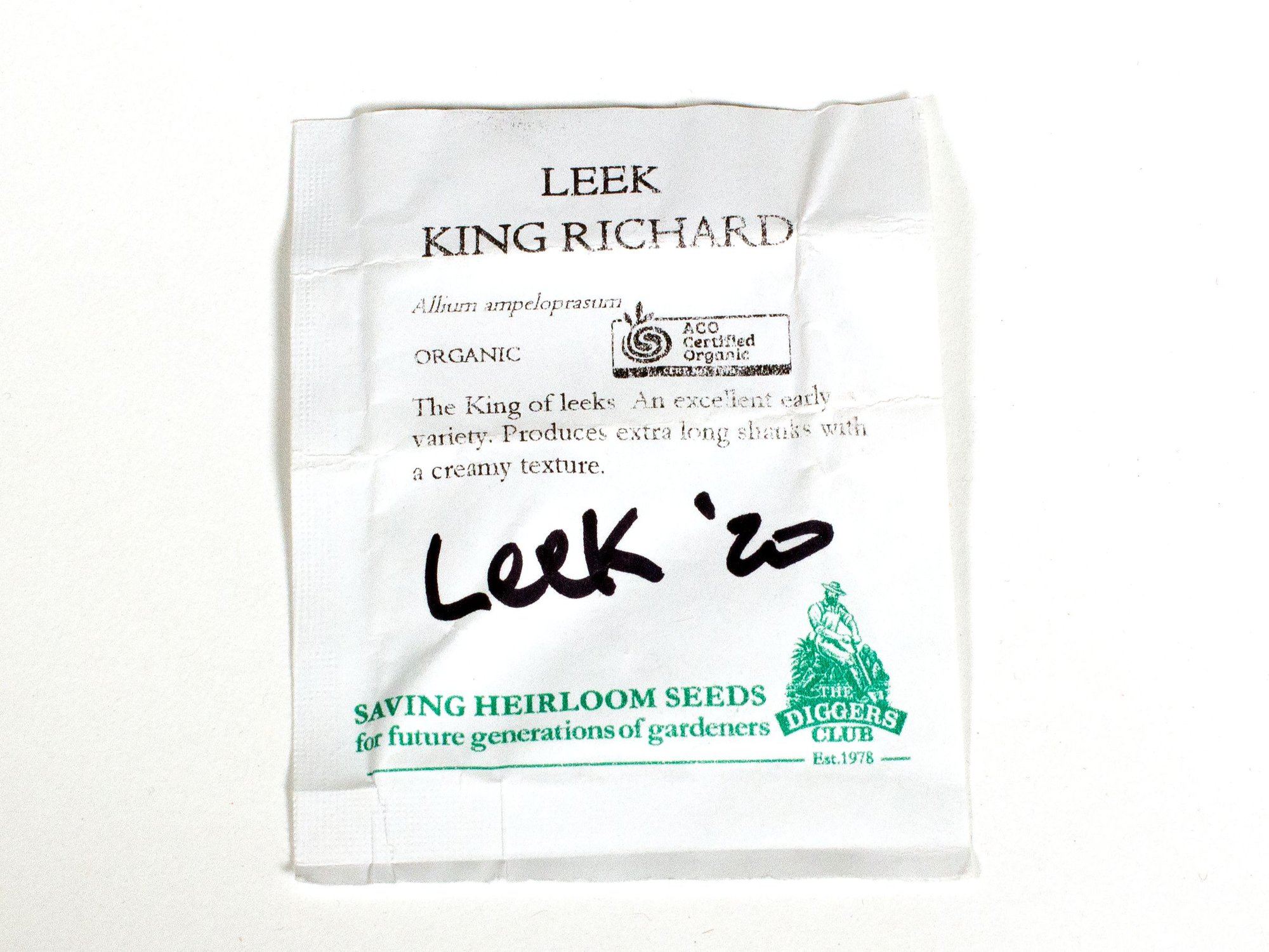 Seed packet, leek