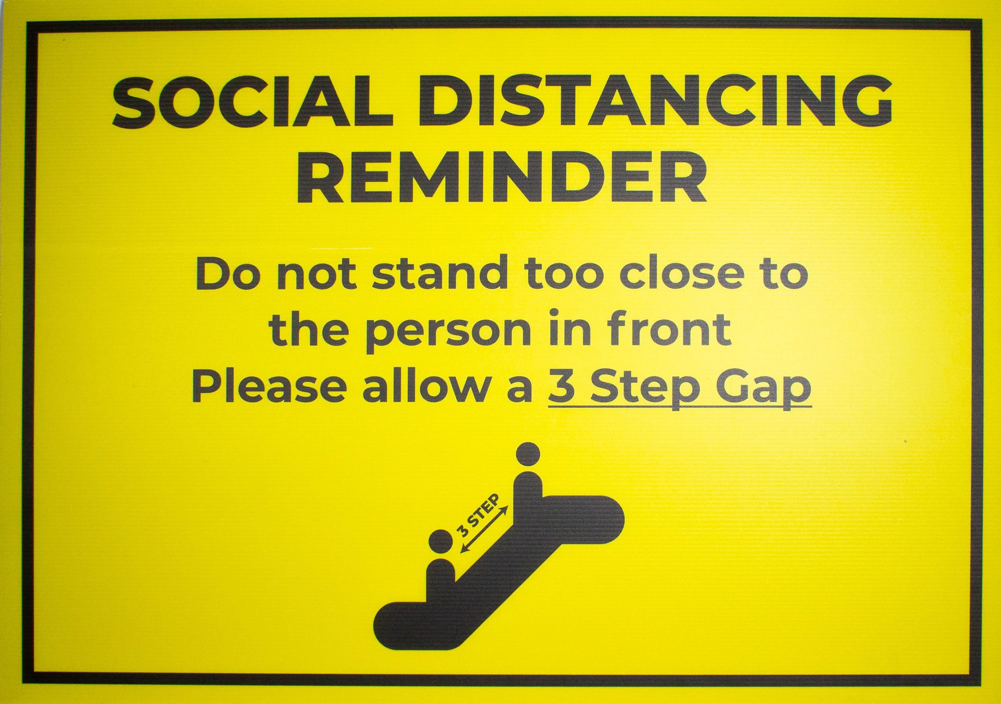 Sign, Social distancing reminder