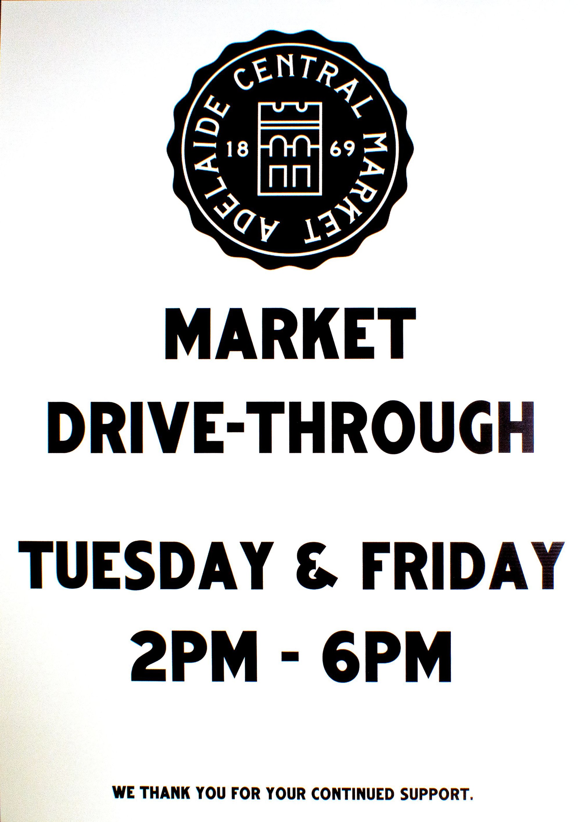 Sign, Central Market Drive Through