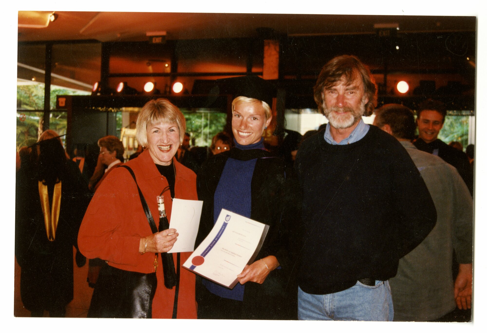 Amy Gillett receiving her bachelor degree