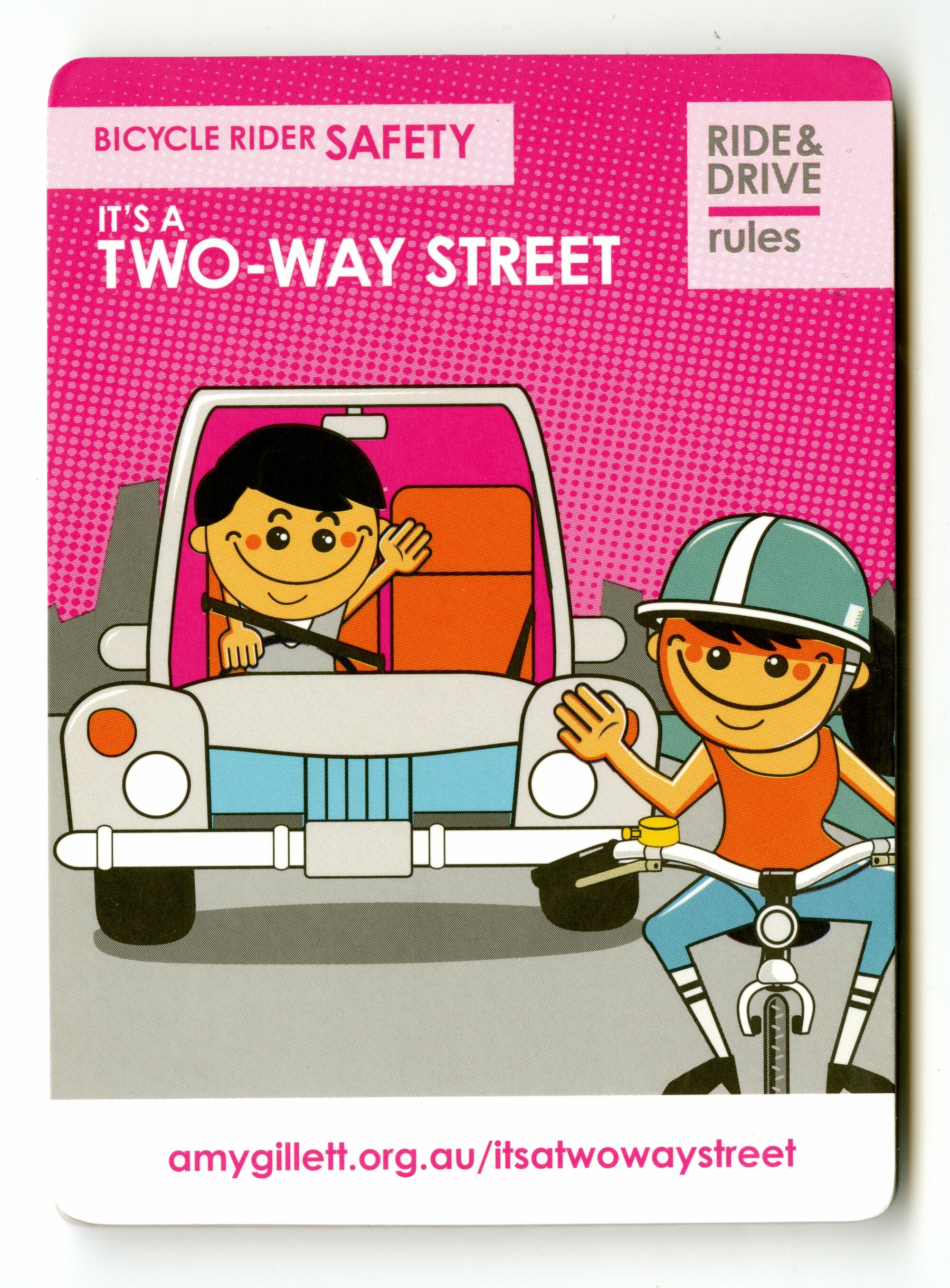 Bicycle rider safety booklet
