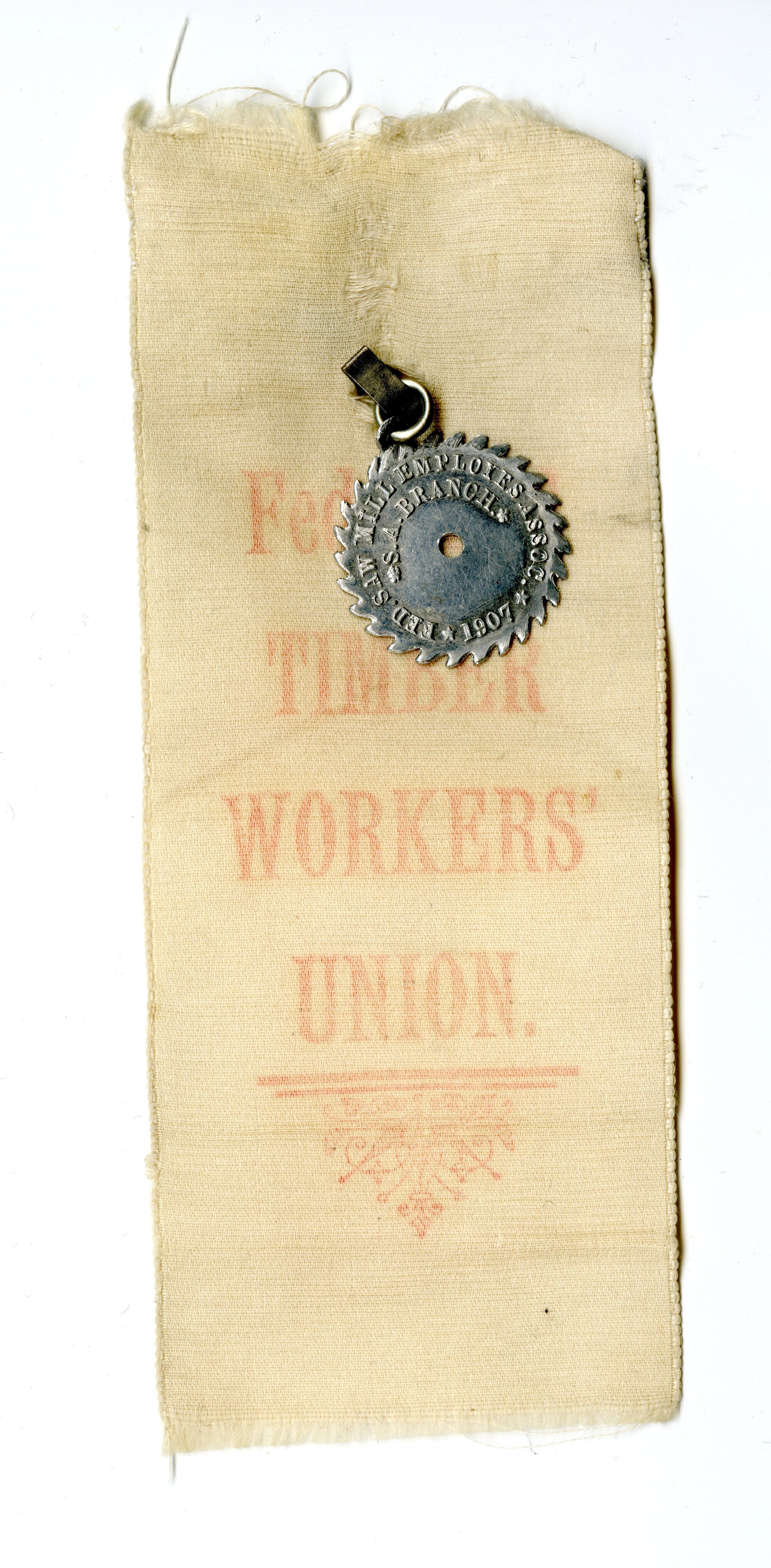 Badge on ribbon - Federated timber workers