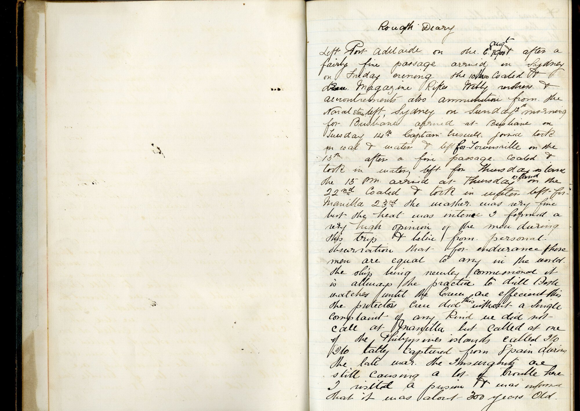 HMCS PROTECTOR Chief Gunner's Journal