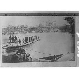 Murray River showing the boat "Melbourne" at Echuca