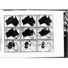 Maps of Australia showing progess of exploration