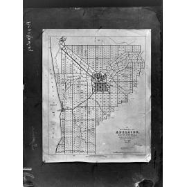 Map showing Adelaide as planned by Colonel William Light (Town Planner's photograph)
