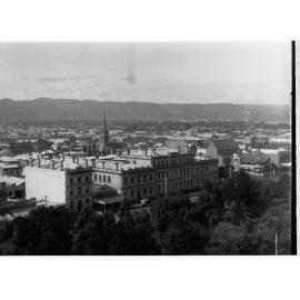 Victoria Square looking south-east.  Also showing tower on the Scotch Church, St. Andrews