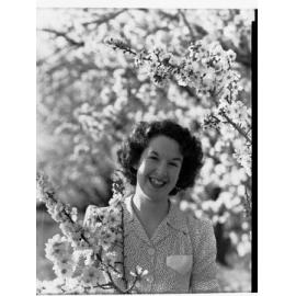 Almond Blossom Trees - Woman Holding Almond Blossom Branch