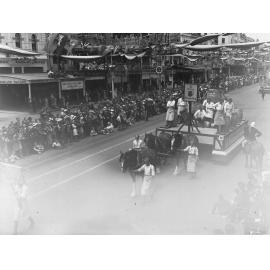 Pageant of progress King William Street Adelaide centenary, Little Brown Jug float