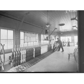 Interior of the Signal Cabin, Mile End Railway Yards 