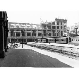 Adelaide Railway Station Showing Carriages and Platform