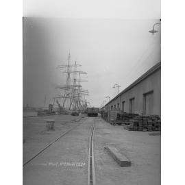 Birkenhead Wharf No. 2 Berth - shows sailing ship berthed at wharf