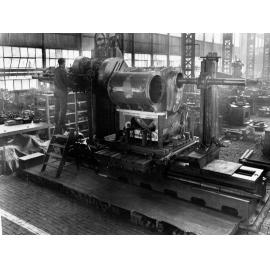 Islington Railway Workshop Showing Man Working Machine