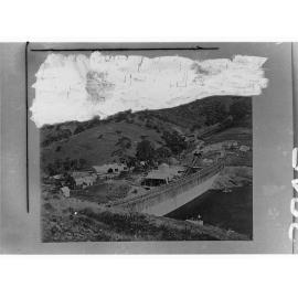 Close up of Beetaloo Reservoir - houses behind dam