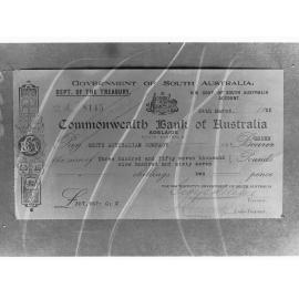 Cheque made out to South Australian Company for Three Hundred and Fifty Seven Thousand, Nine Hundred and Sixty Seven Pounds, and two pence