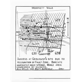Comparisons between geologists and water diviners - bore site at Morphett Vale