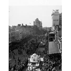 Floral pageant on King William Street for Adelaide centenary