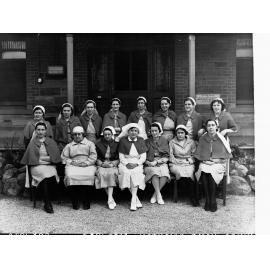 Matron, nurses and staff at Minda Home, Brighton, 1937