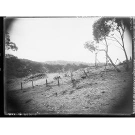 Construction of Warren Reservoir - bywash excavation from the South Para River, South Australia
