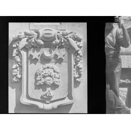 Carved stone panel for the Education Building