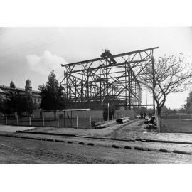 Erecting the East Wing of the Museum