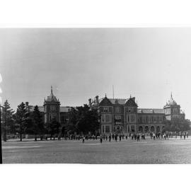 Prince Alfred College - shows students on field outside building