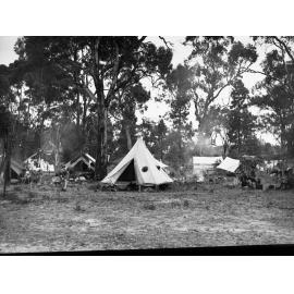 Boy Scout camp at Belair showing tents