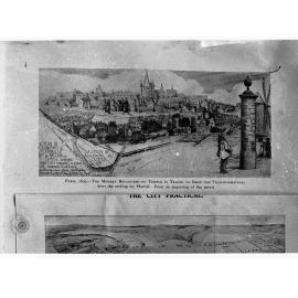Drawing titled Paris 1639 - The Modern Boulevard du Temple is traced to show the transformations.