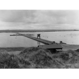 Goolwa Barrage showing crane