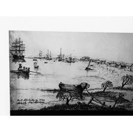 Sketch of Port Adelaide in 1844 (Murray) - copied for Harbours Board on 18 May 1923