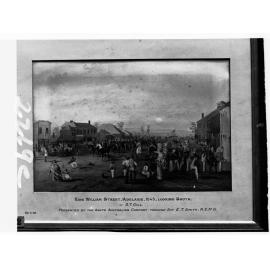 King William Street, Adelaide, 1845, looking South - Sketch by S T Gill - Presented by the South Australian Company through Sir E T Smith, KCMG