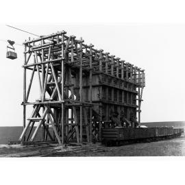 Noarlunga Sand Company loading railway trucks with sand