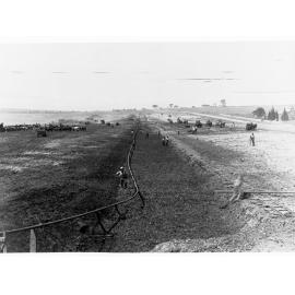 Construction of the dam wall - Happy Valley Reservoir