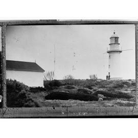 Corny Point Lighthouse - shows two men standing outside