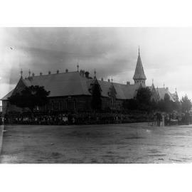 Norwood School Showing Children and Teachers Outside
