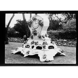 Flower Day - exhibit depicting a clock