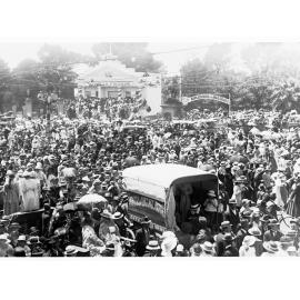Peace Day Celebrations,  North Terrace by Government House Gates