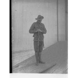 Soldier posing at Keswick for an Honour Roll - 1914-1918 War