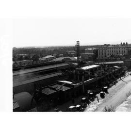 Adelaide Railway Station Under Construction Showing North Terrace
