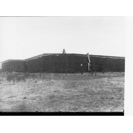 Wheat storage at Keswick - showing wheat stacks