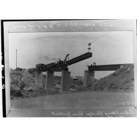 Rebuilding bridge over Gilbert River, Hamley Bridge, Balaklava Railway Line