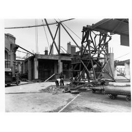 Construction of Adelaide Railway Station Showing Workers