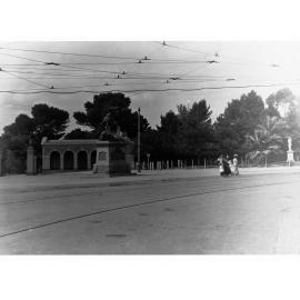 North Terrace Showing Boer War Memorial and Government House Gates