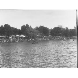Men Rowing on the River Torrens