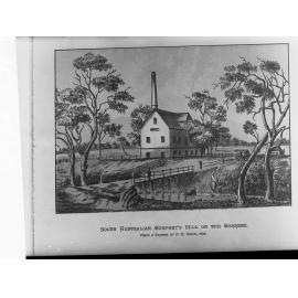 Sketch showing South Australian Company's Mill of River Torrens (F.R. Nixon)