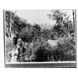 Site of Mount Bold Reservoir showing people walking through bush - (copied Jan. 1933)