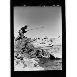 Man fishing at Cape Carnot