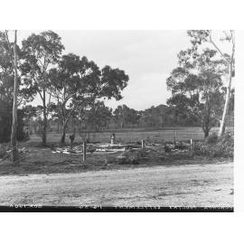 Echunga Poultry Settlement - Two men chopping wood
