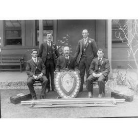 South Australian Railways Ambulance Group - holding Challenge Shield