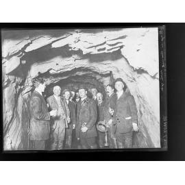 Construction of Millbrook Reservoir, South Australia, group of men in tunnel
